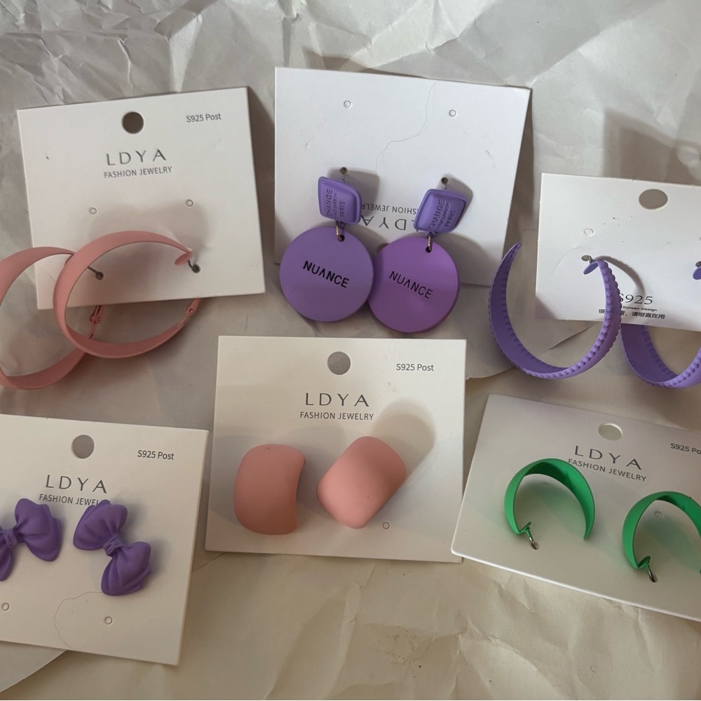 Colorful Earrings Set posts 925 strling